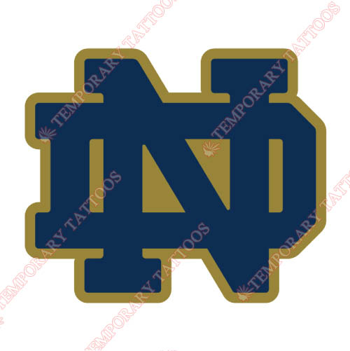 Notre Dame Fighting Irish Customize Temporary Tattoos Stickers NO.5714